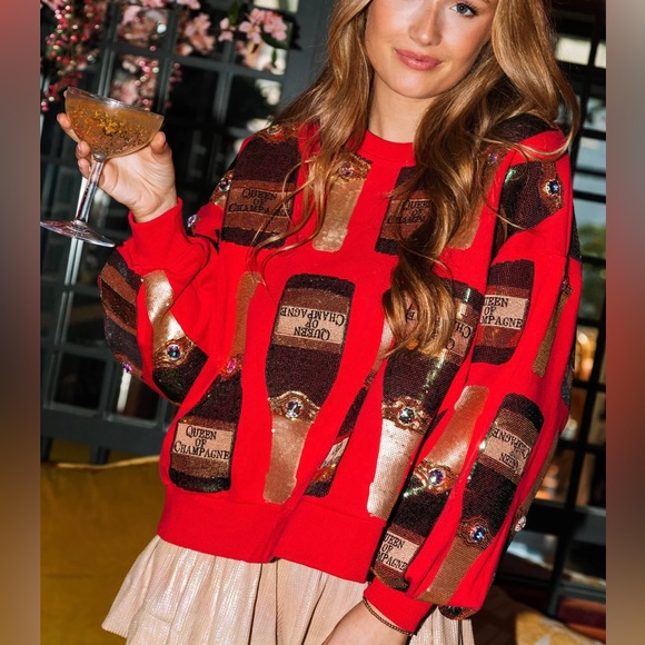 QUEEN OF SPARKLES Other - Queen of Sparkles Champagne Bottle Sweatshirt